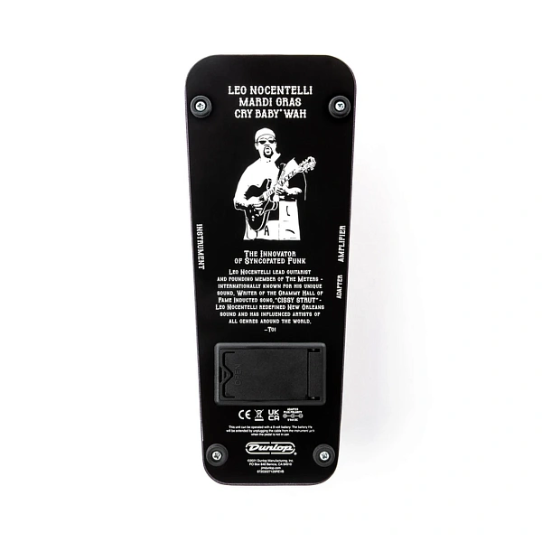 Педаль эффектов Dunlop LN95 Leo Nocentelli Cry Baby Mardi Gras Wah