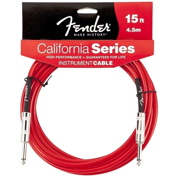 Инструментальный кабель Fender 15" California Candy Apple Red