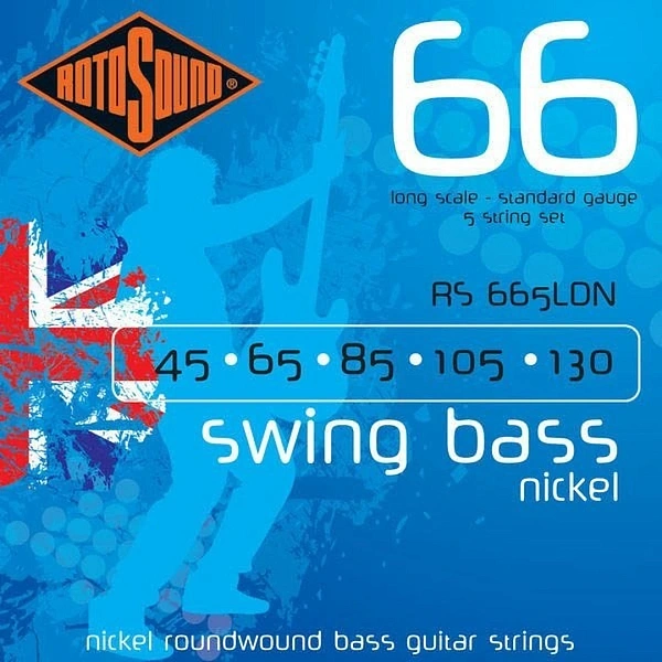 Струны для бас-гитары Rotosound RS665LDN Bass Strings Nickel 45-130