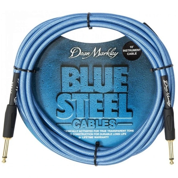 Инструментальный кабель Dean Markley BSIN10S Blue Steel