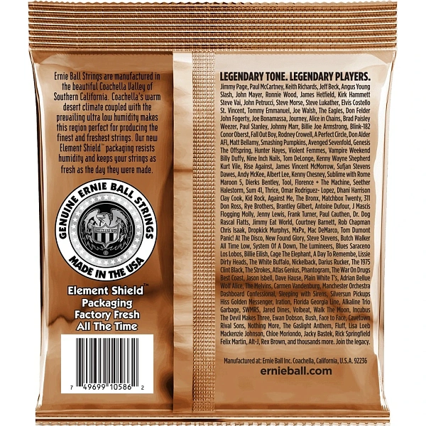 Струны для акустической гитары Ernie Ball 2143 12.5-56