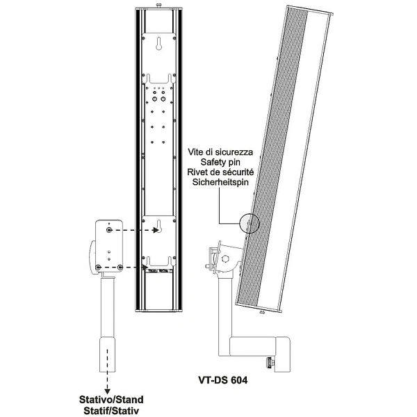 Переходник для акустической стойки FBT VT-DS 604 W