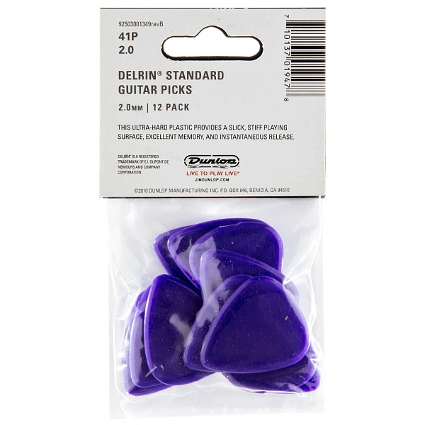 Набор медиаторов Dunlop 41P2.0 Delrin 500 2.0