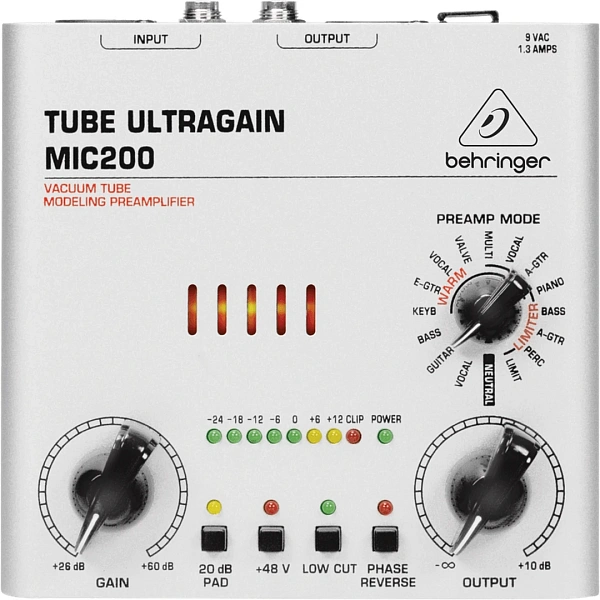 Предусилитель для микрофона Behringer MIC200 Tube Ultragain