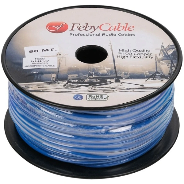 Микрофонный кабель Feby Cable FC222BL-50