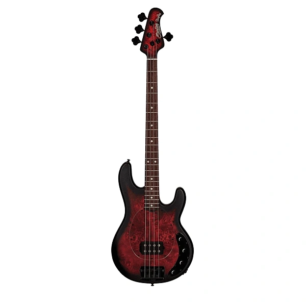 Бас-гитара Sterling by MusicMan StingRay Ray34PB Dark Scarlet Burst Satin