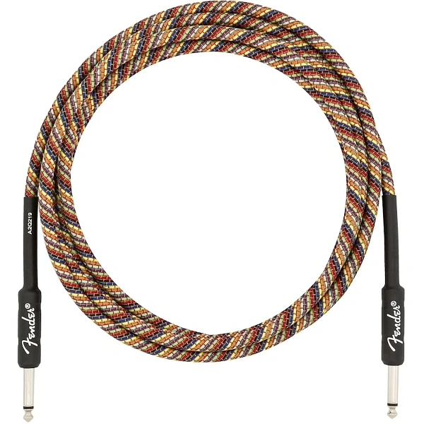 Инструментальный кабель Fender 18.6″ Festival Instrument Cable Rainbow