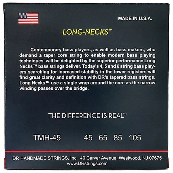 Струны для бас-гитары DR Long Necks TMH-45 45-105