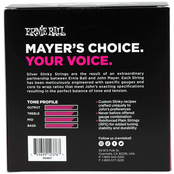 Струны для электрогитары Ernie Ball 3817 John Mayer 10.5-47 6 Pack