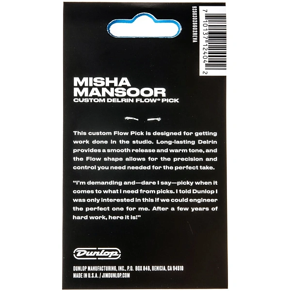 Набор медиаторов Dunlop 573P.73MM Delrin Flow Misha Mansoor Studio .73