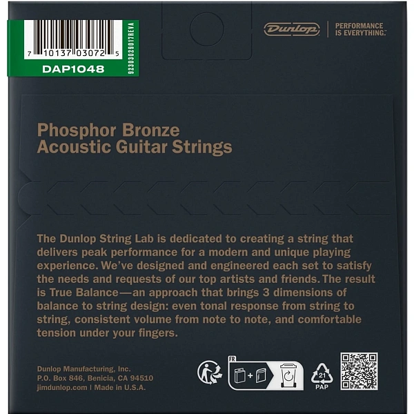 Струны для акустической гитары Dunlop DAP1048 10-48