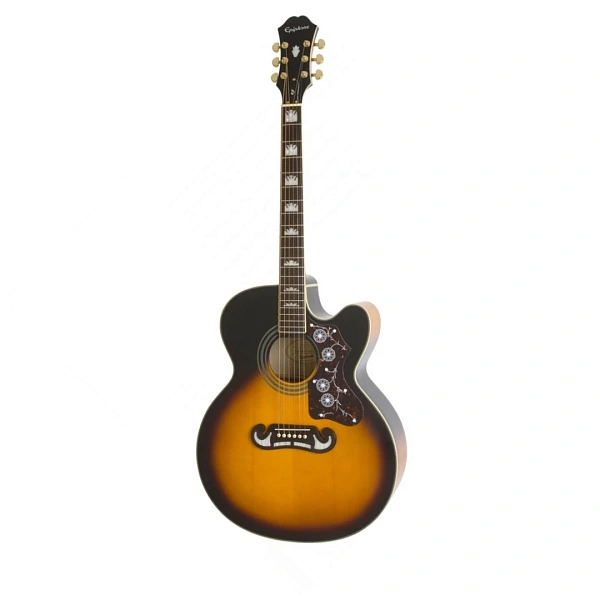 Электроакустическая гитара Epiphone EJ-200CE Vintage Sunburst