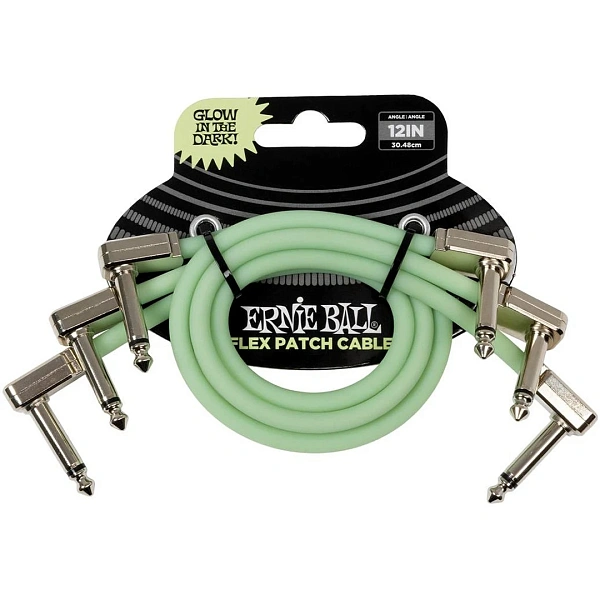 Набор из трех патч-кабелей Ernie Ball P06476 Glow In Dark