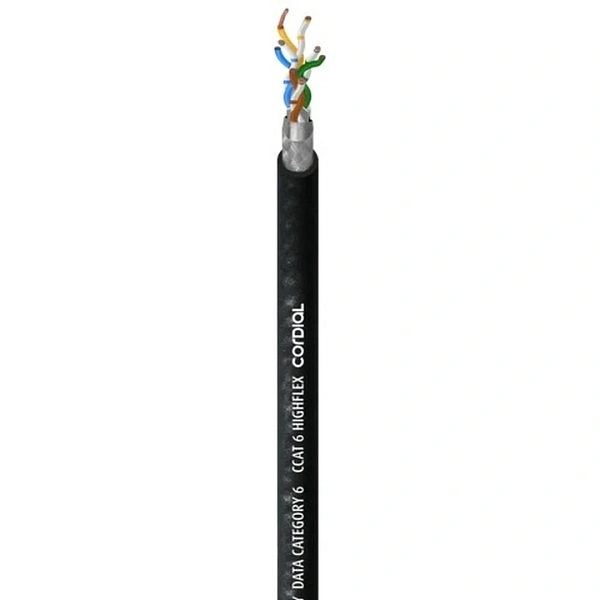 Цифровой кабель Cordial CCAT 6 HIGHFLEX Black