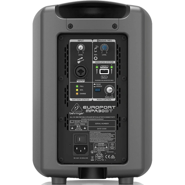 Портативная акустическая система Behringer MPA30BT