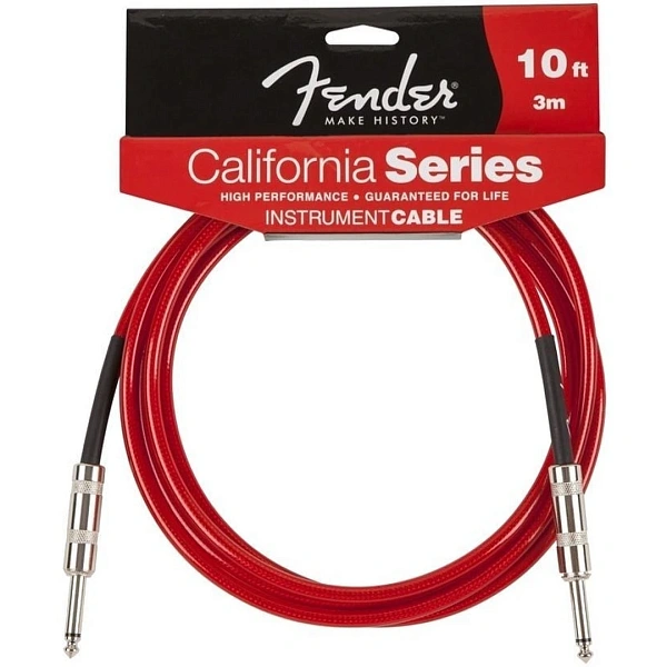 Инструментальный кабель Fender 10' California Candy Apple Red
