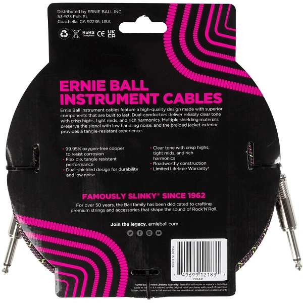 Инструментальный кабель Ernie Ball 6431