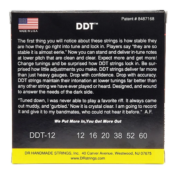 Струны для электрогитары DR DDT-12 12-60