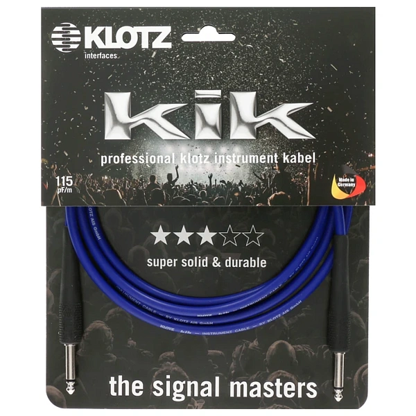 Инструментальный кабель Klotz KIK1.5PPBL