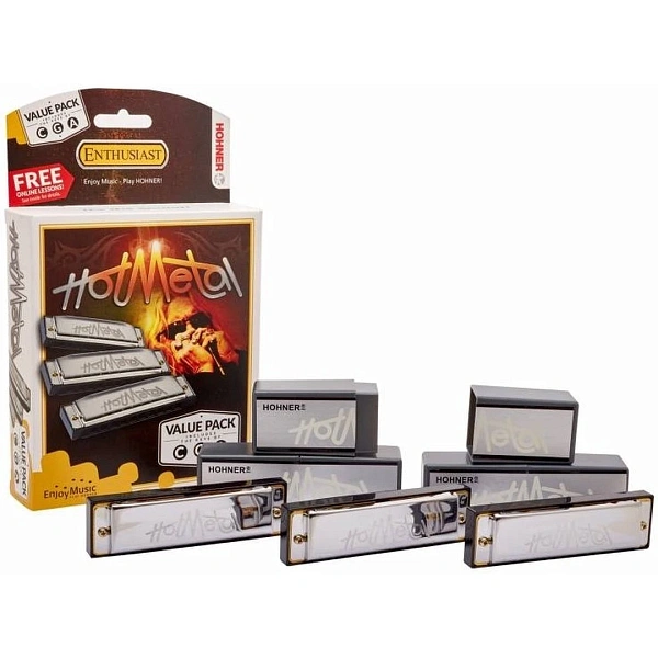 Набор губных гармошек Hohner Hot Metal CGA