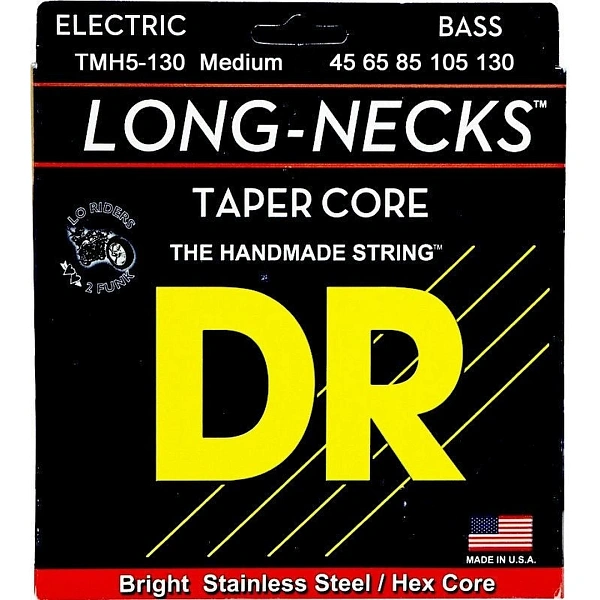 Струны для бас-гитары DR Long Necks TMH5-130 45-130