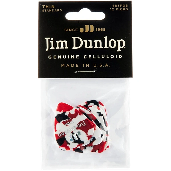 Набор медиаторов Dunlop 483P06TH Celluloid Confetti Thin