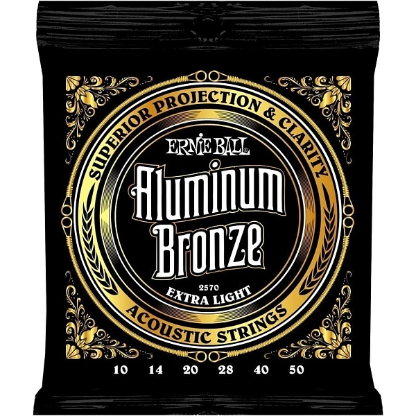 Струны для акустической гитары Ernie Ball 2570 Aluminum Bronze Extra Light 10-50
