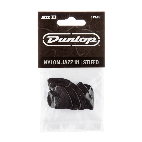 Набор медиаторов Dunlop 47P3S Black Stiffo Nylon Jazz III