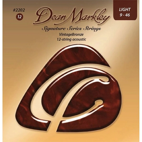 Струны для 12-ти струнной гитары Dean Markley 2202 Vintage Bronze 9-46