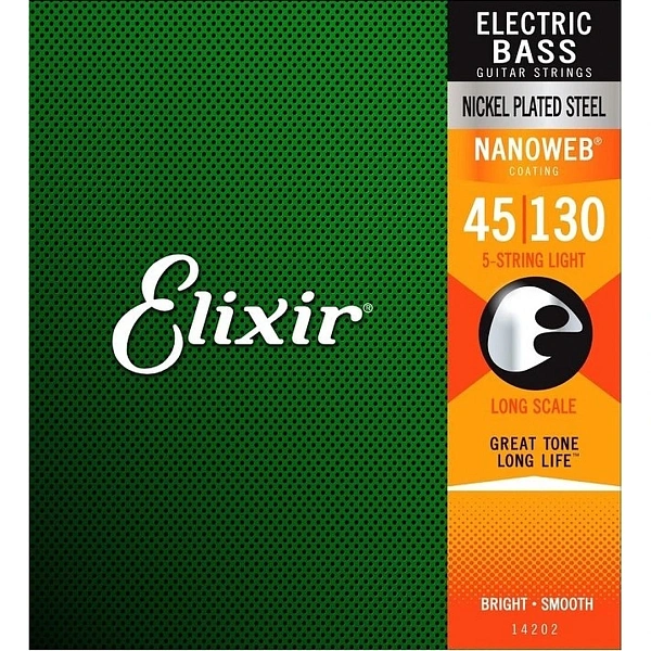 Струны для бас-гитары Elixir 14202 45-130 5-Strings