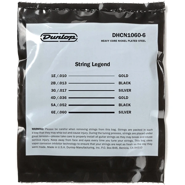 Струны для электрогитары Dunlop DHCN1060 10-60