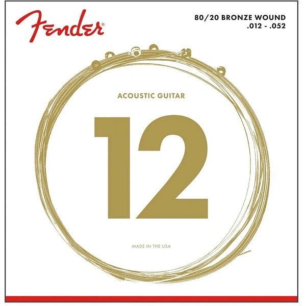 Струны для акустической гитары Fender 70L 80/20 Bronze Ball End 12-52