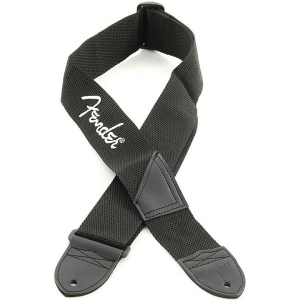 Ремень для гитары Fender Black Strap/Grey Logo