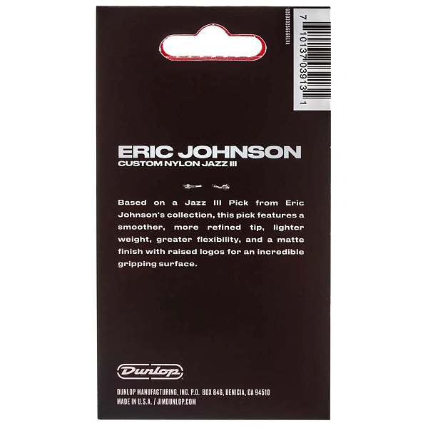 Набор медиаторов Dunlop 47PEJ3N Eric Johnson Jazz III