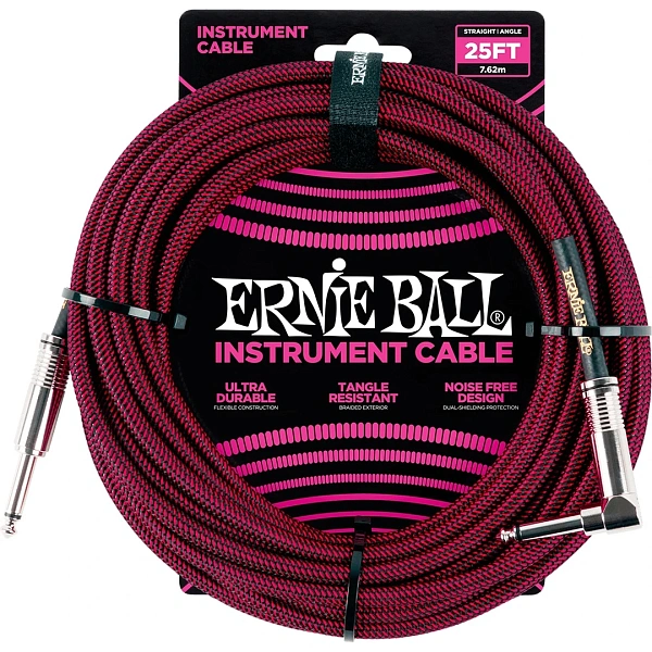 Инструментальный кабель Ernie Ball P06062 Black/Red