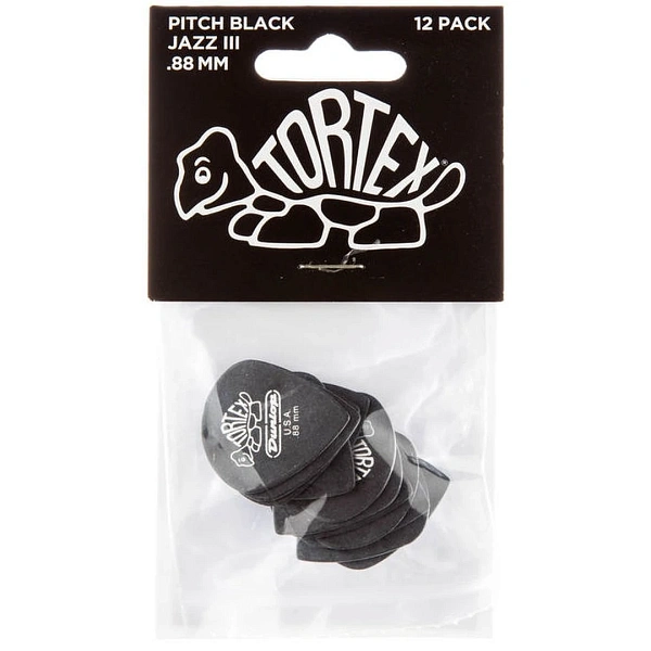 Набор медиаторов Dunlop 482P.88 Tortex Pitch Black Jazz III