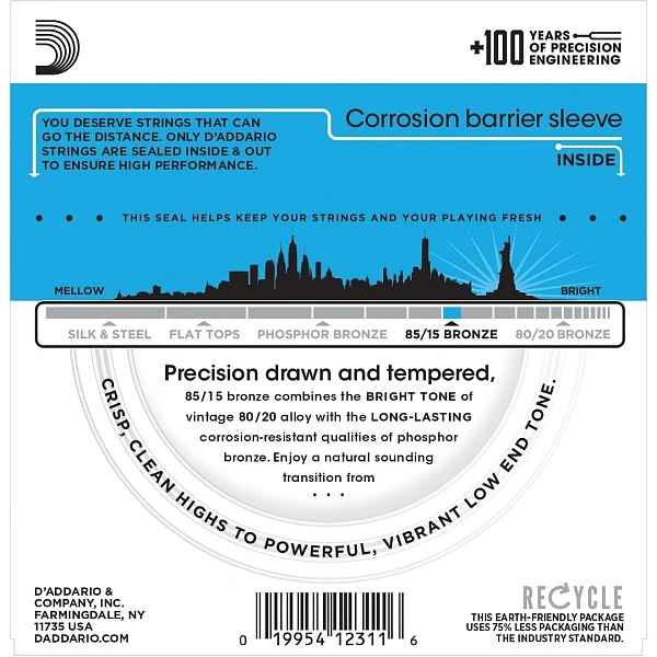 Струны для 12-ти струнной гитары D'Addario EZ940 10-50