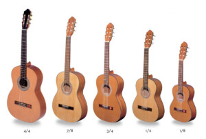 Размеры классических гитар